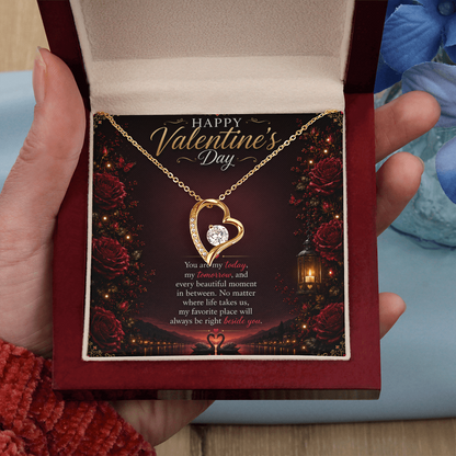 Valentine's Crystal Heart Necklace | Romantic Gift for Her