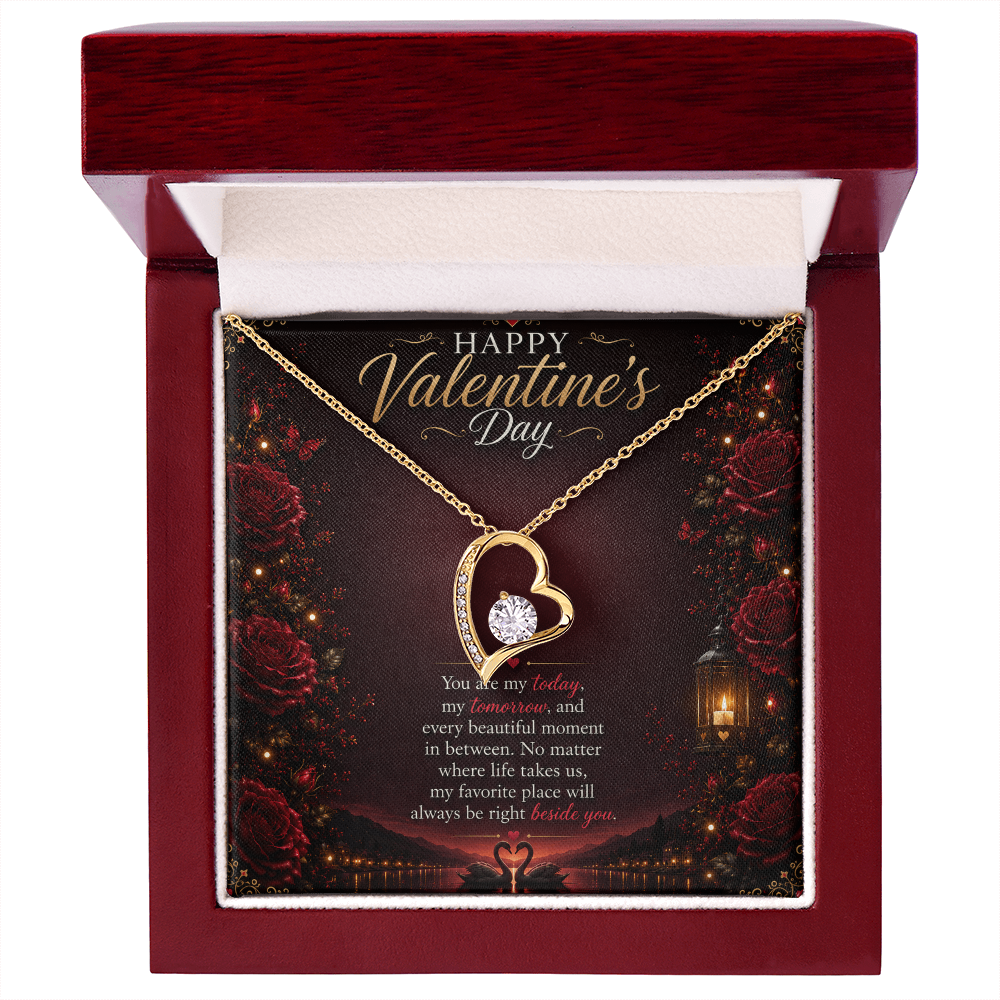 Valentine's Crystal Heart Necklace | Romantic Gift for Her
