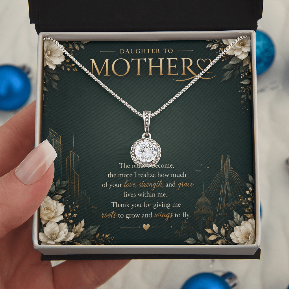 Daughter to Mother Halo Necklace | Sentimental Gift for Mom