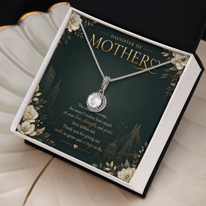 Daughter to Mother Halo Necklace | Sentimental Gift for Mom
