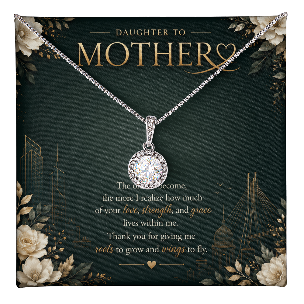 Daughter to Mother Halo Necklace | Sentimental Gift for Mom