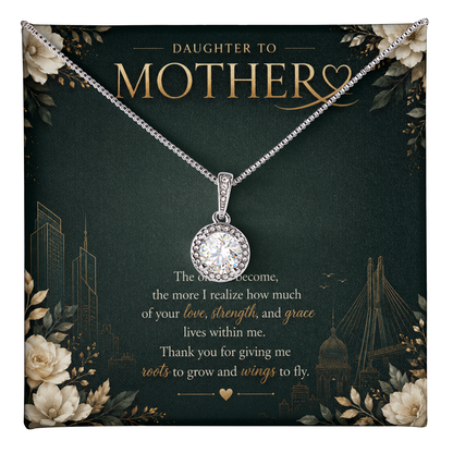 Daughter to Mother Halo Necklace | Sentimental Gift for Mom