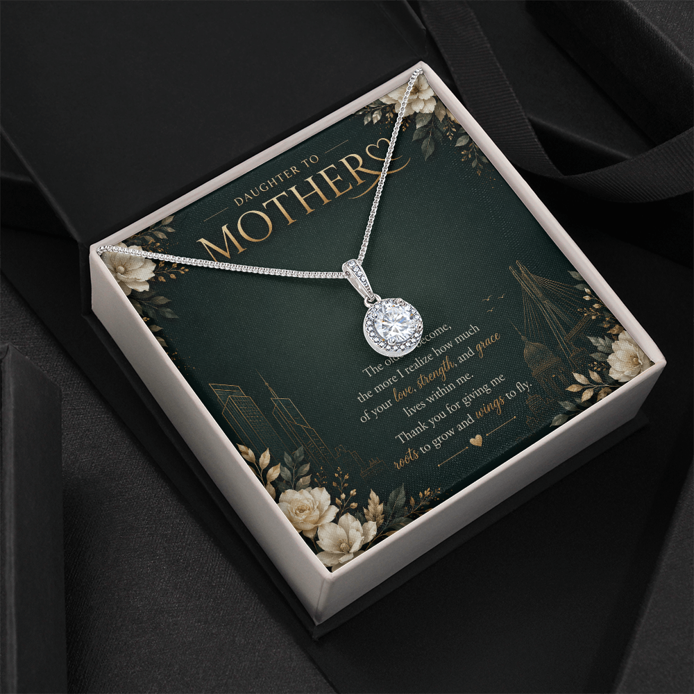Daughter to Mother Halo Necklace | Sentimental Gift for Mom