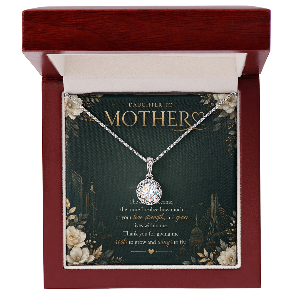 Daughter to Mother Halo Necklace | Sentimental Gift for Mom
