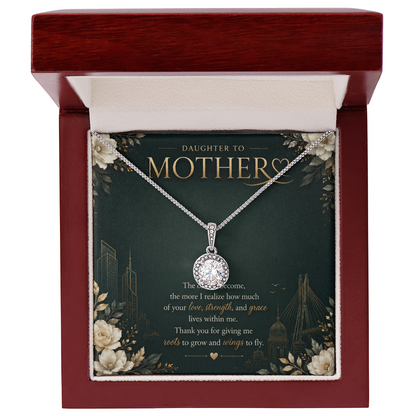 Daughter to Mother Halo Necklace | Sentimental Gift for Mom