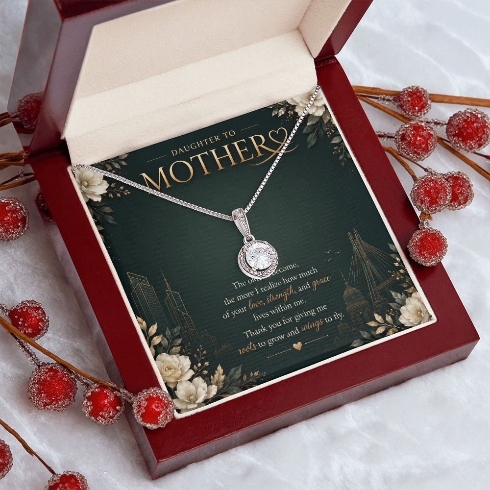 Daughter to Mother Halo Necklace | Sentimental Gift for Mom
