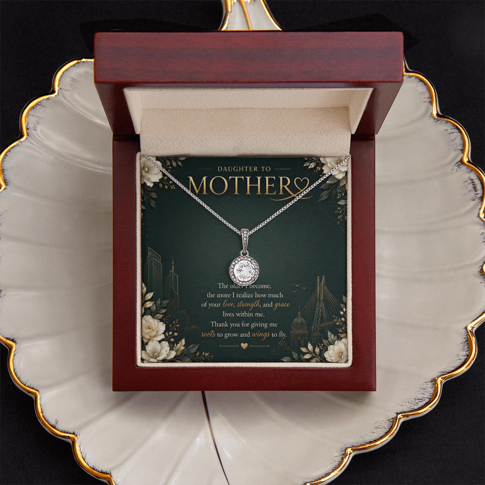 Daughter to Mother Halo Necklace | Sentimental Gift for Mom