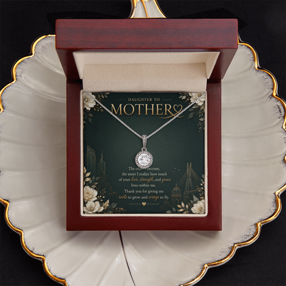 Daughter to Mother Halo Necklace | Sentimental Gift for Mom
