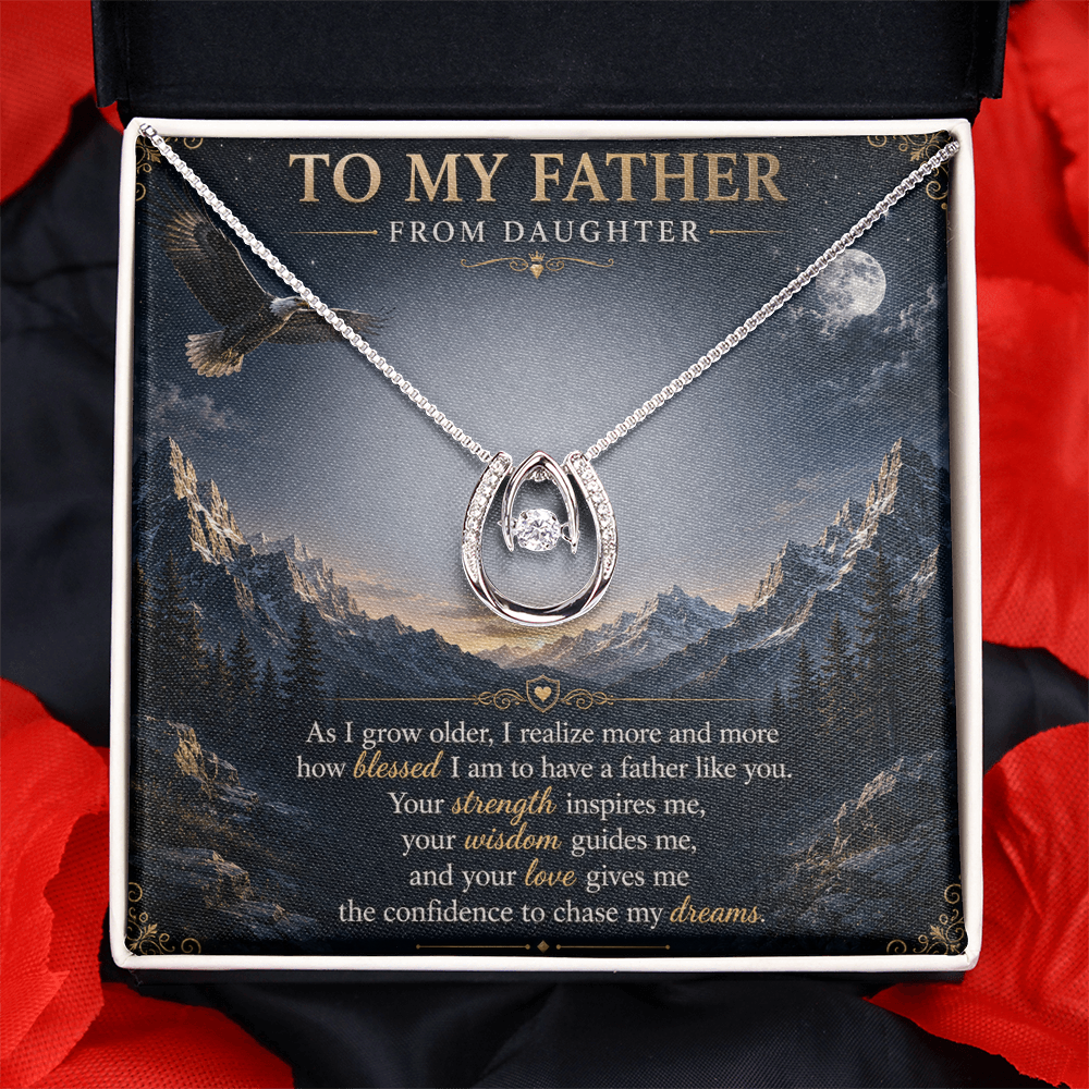 To My Father Dancing Diamond Necklace | Meaningful Gift from Daughter