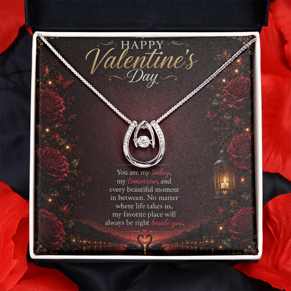 Valentine's Dancing Diamond Necklace | Romantic Gift for Her