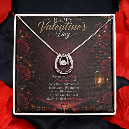 Valentine's Dancing Diamond Necklace | Romantic Gift for Her