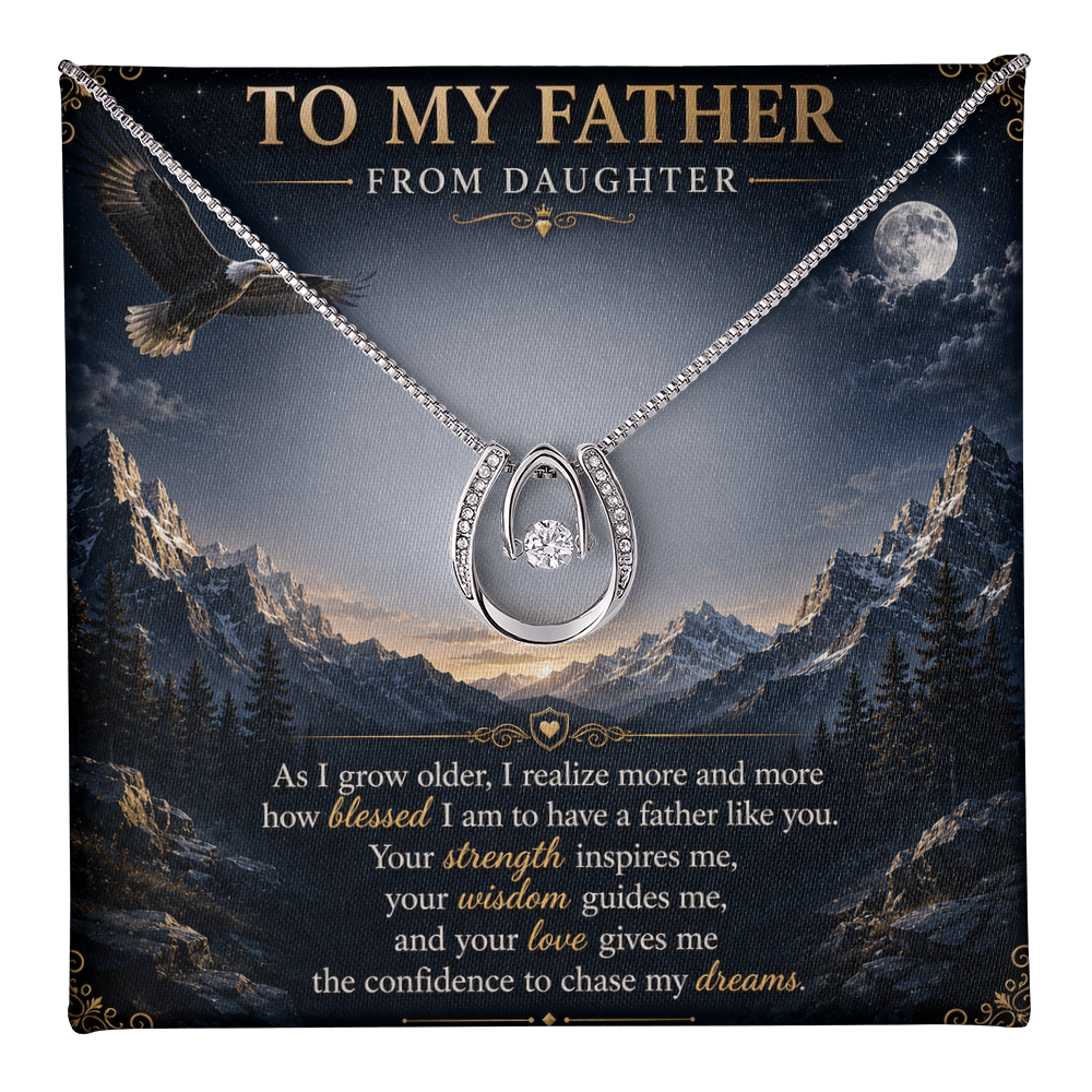 To My Father Dancing Diamond Necklace | Meaningful Gift from Daughter