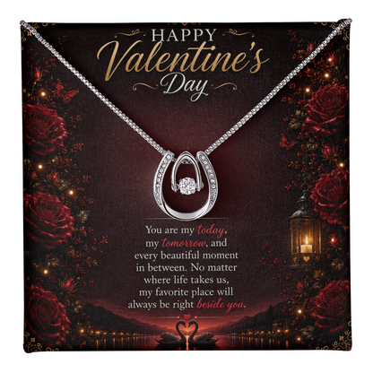 Valentine's Dancing Diamond Necklace | Romantic Gift for Her