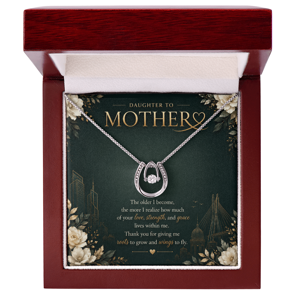 Daughter to Mother Dancing Stone Necklace | Meaningful Gift for Mom