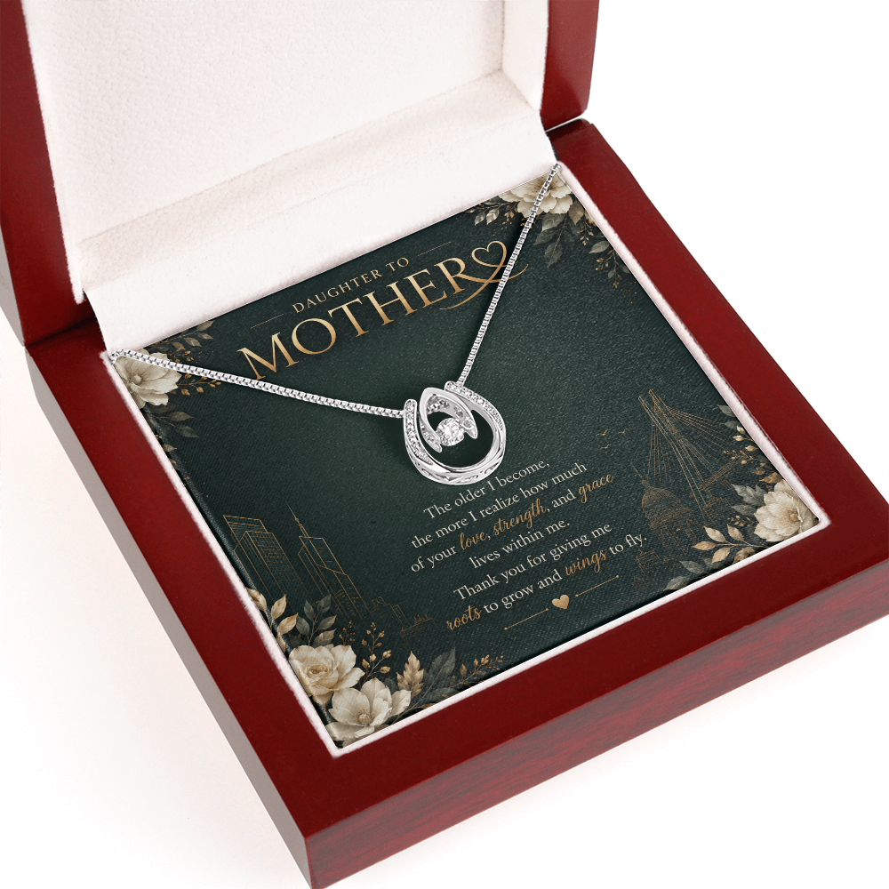 Daughter to Mother Dancing Stone Necklace | Meaningful Gift for Mom