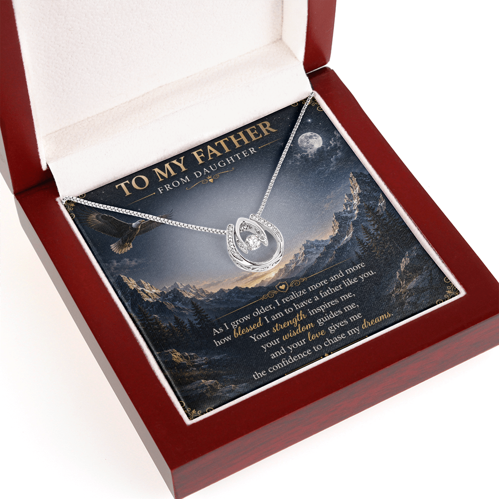 To My Father Dancing Diamond Necklace | Meaningful Gift from Daughter