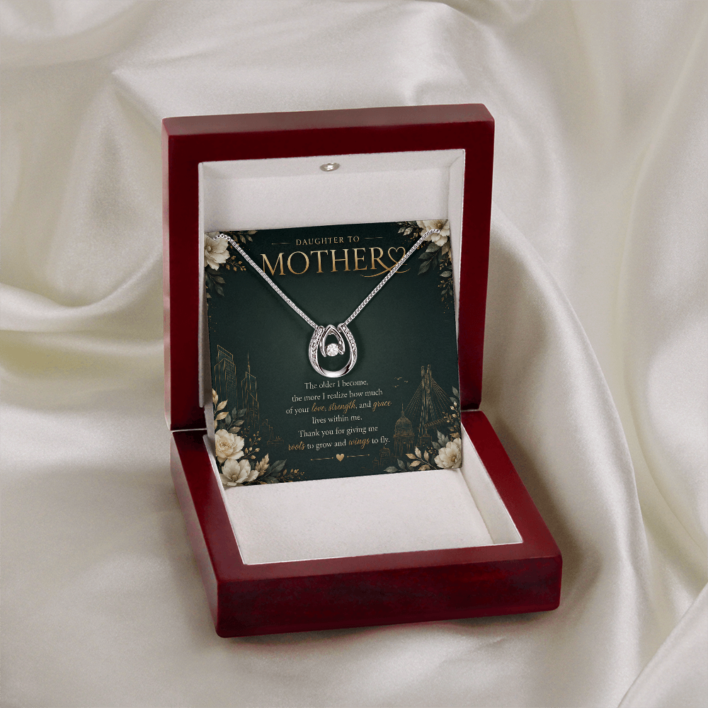 Daughter to Mother Dancing Stone Necklace | Meaningful Gift for Mom