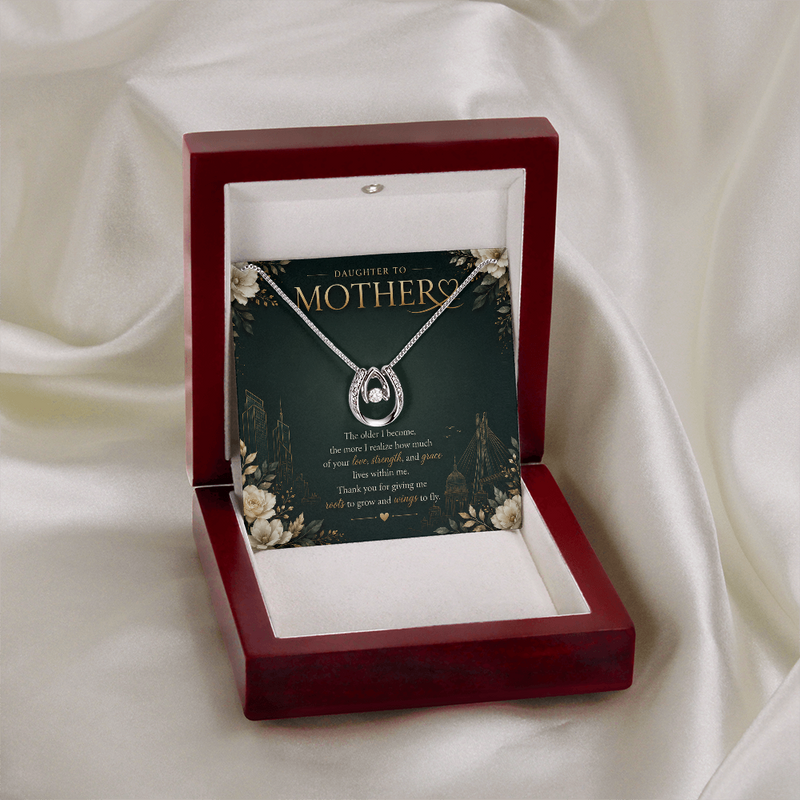 Daughter to Mother Dancing Stone Necklace | Meaningful Gift for Mom
