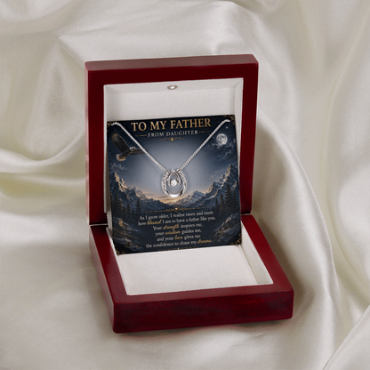 To My Father Dancing Diamond Necklace | Meaningful Gift from Daughter