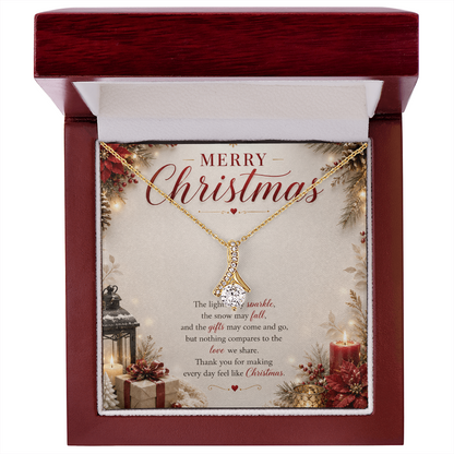 Christmas Alluring Beauty Necklace | Romantic Holiday Gift for Her