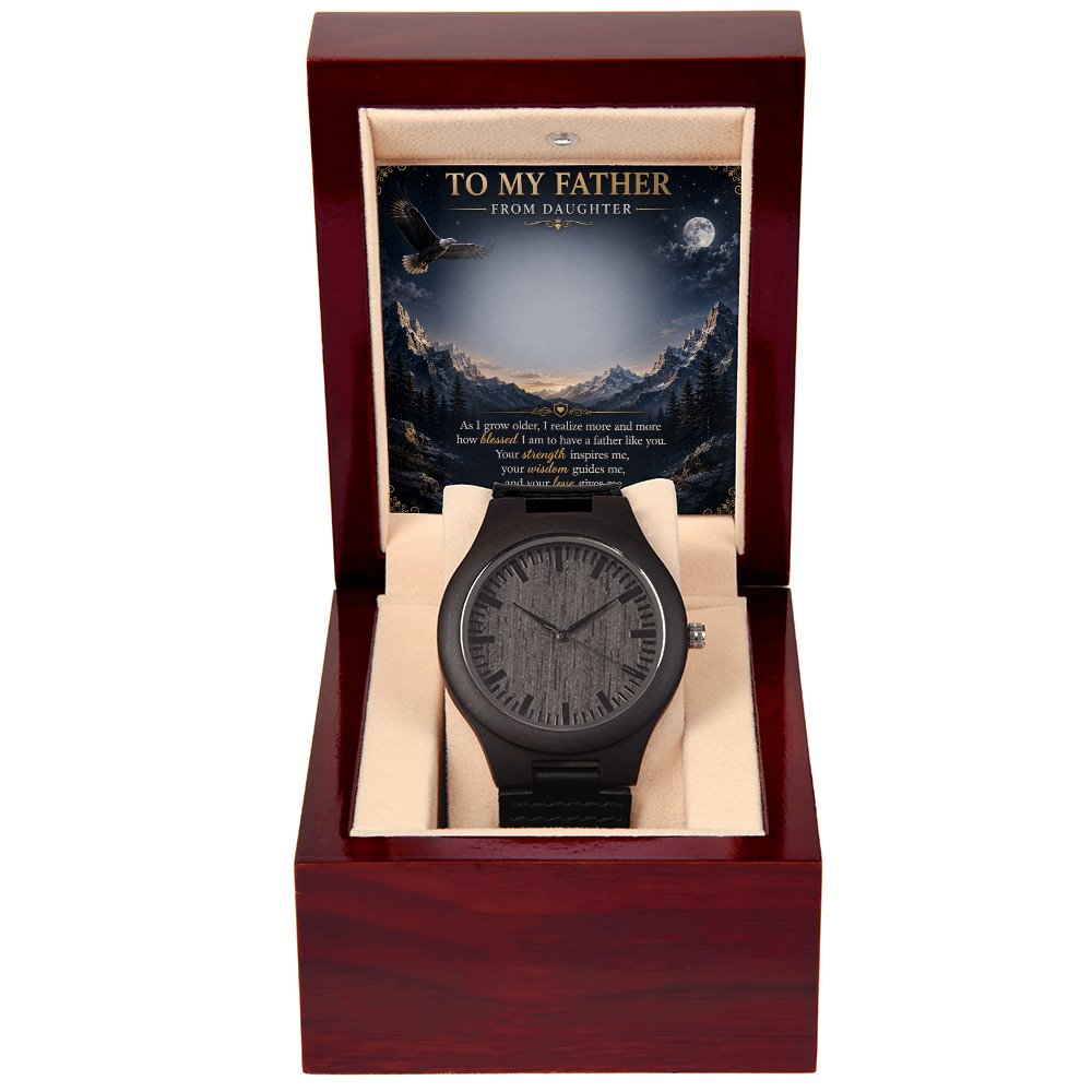 To My Father Wooden Watch | Meaningful Gift from Daughter