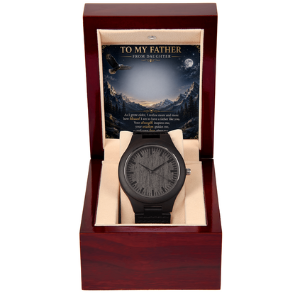 To My Father Wooden Watch | Meaningful Gift from Daughter