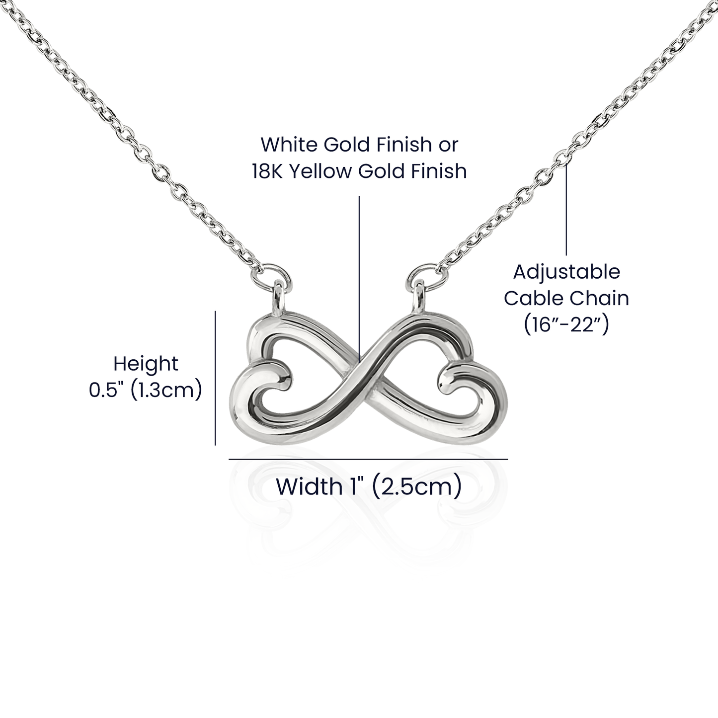 Merry Christmas Infinity Heart Necklace Gift for Her
