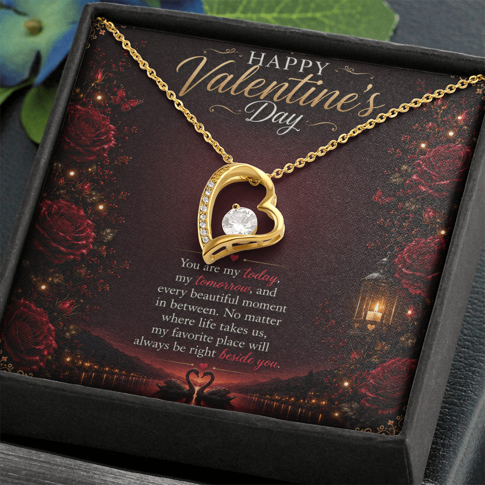 Valentine's Crystal Heart Necklace | Romantic Gift for Her