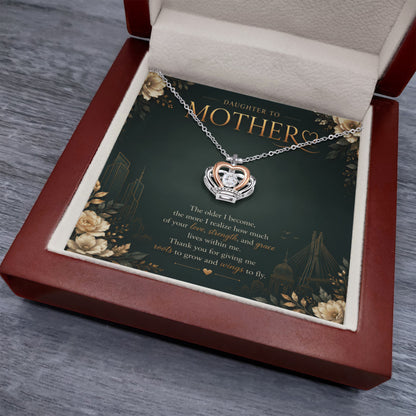 Forever Crown Heart Pendant | Mother's Day Gift for Mom
