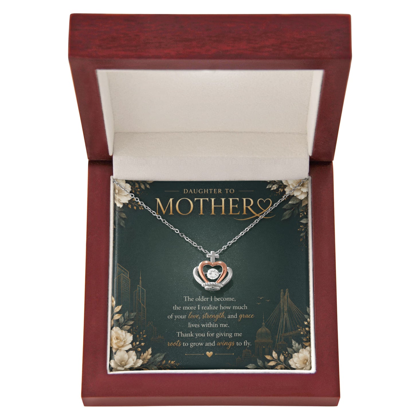 Forever Crown Heart Pendant | Mother's Day Gift for Mom